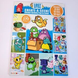 Bendon Lost Kitties Create-A-Scene Sticker Activity Pad Multicolor Kids Book